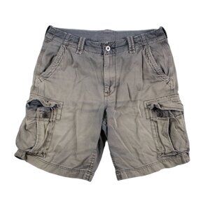 American Eagle Sunfaded Gray Cargo Shorts / 36